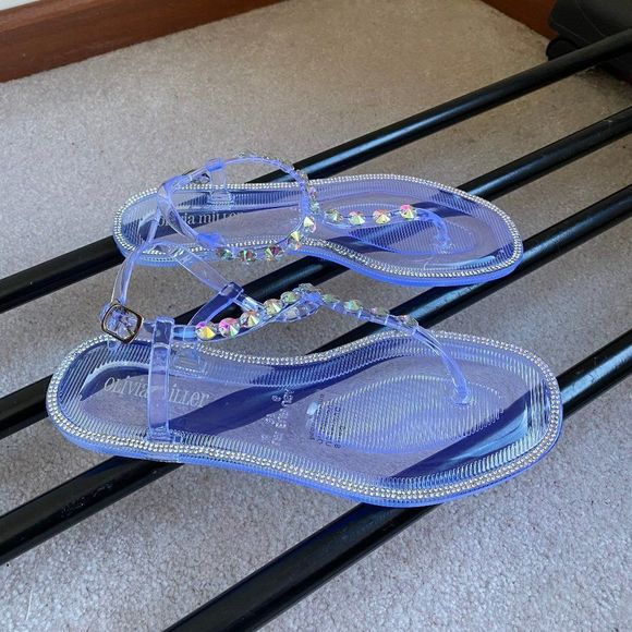 OLIVIA MILLER Women Fanore Gemstone Sandals - NEW NWOB - Picture 7 of 8